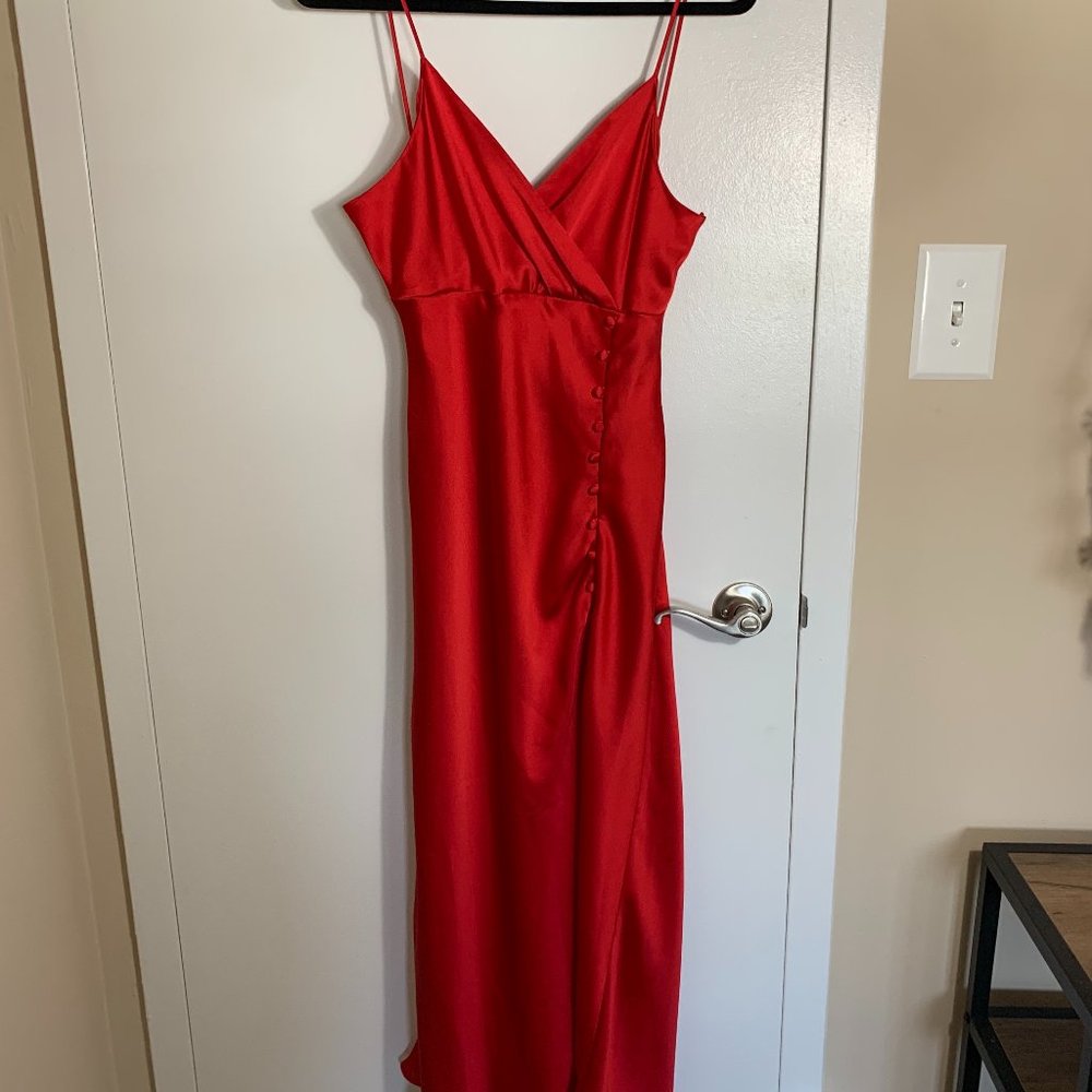 Silky Red Dress